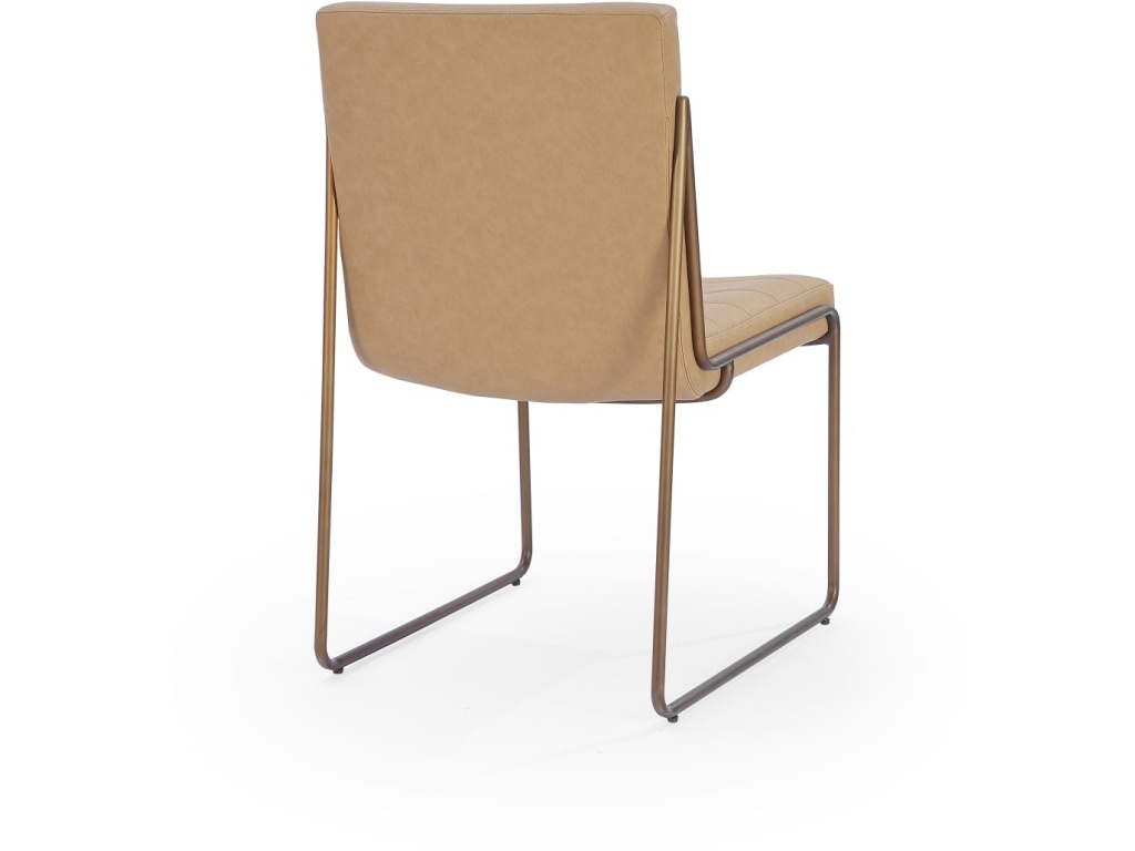 Madison Metal Frame Dining Chair in Honey Synthetic Leather - image 2