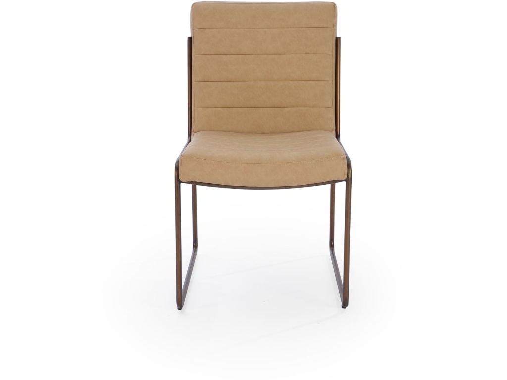 Madison Metal Frame Dining Chair in Honey Synthetic Leather - image 3