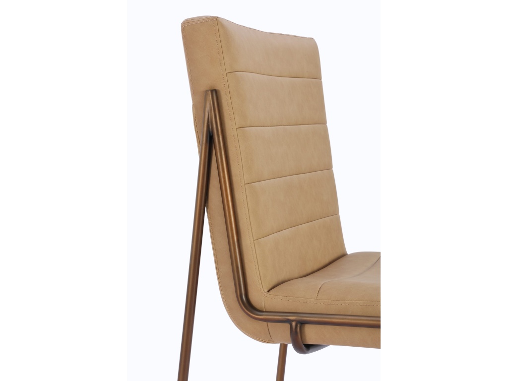 Madison Metal Frame Dining Chair in Honey Synthetic Leather - image 4