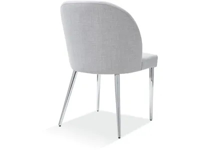Marilyn Upholstered Dining Chair in Shadow and Polished Stainless Steel - Alternative View