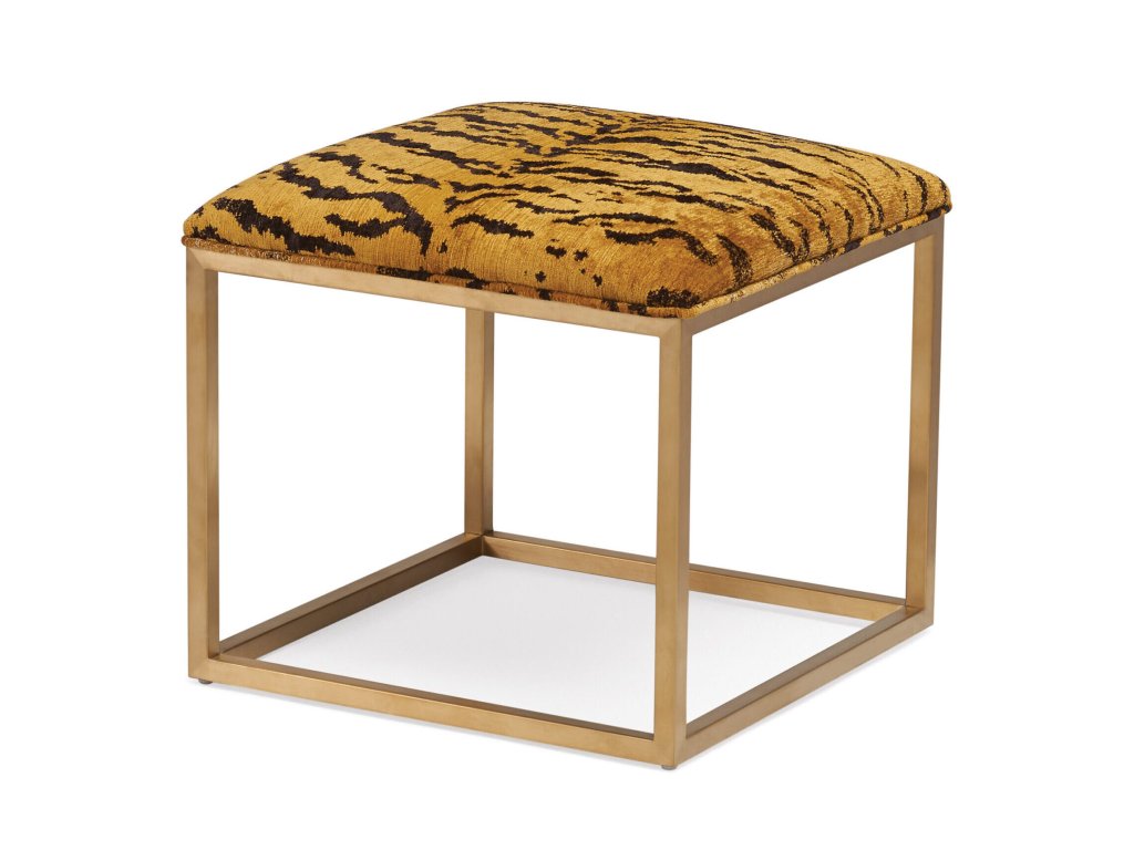 Lark Brass Ottoman - main image