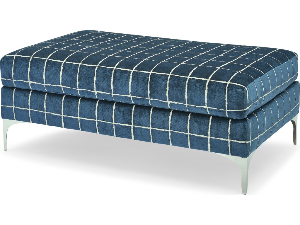Lauren Chrome Rectangular Ottoman - image 1