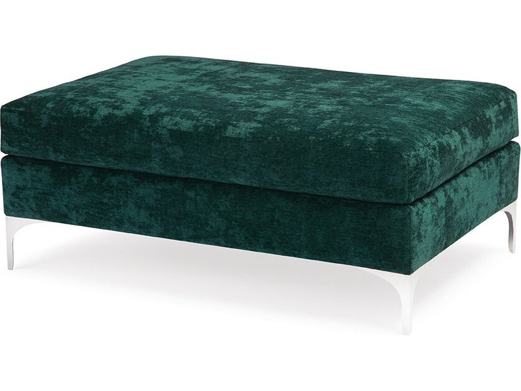 Lauren Chrome Rectangular Ottoman - image 2