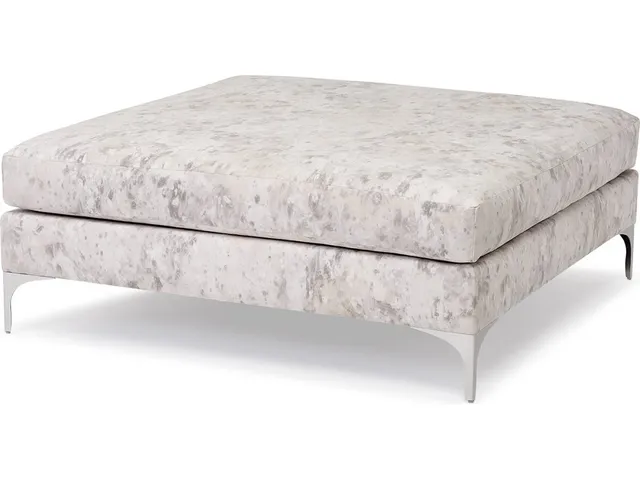 Lauren Chrome Square Ottoman
