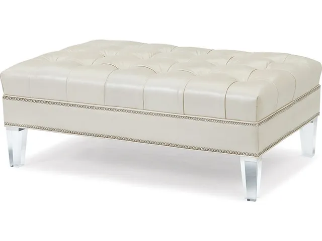 Pippa Rectangular Tufted Ottoman - Alternative View