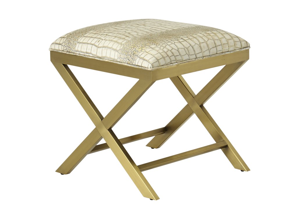 Anya Brass Ottoman - main image