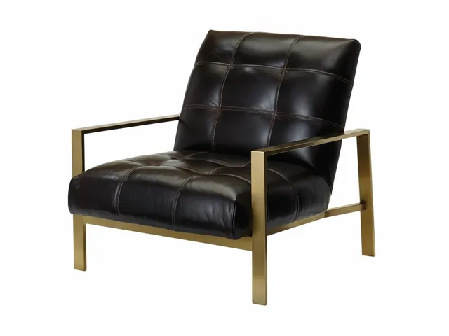 Arlo Tufted Brass Chair