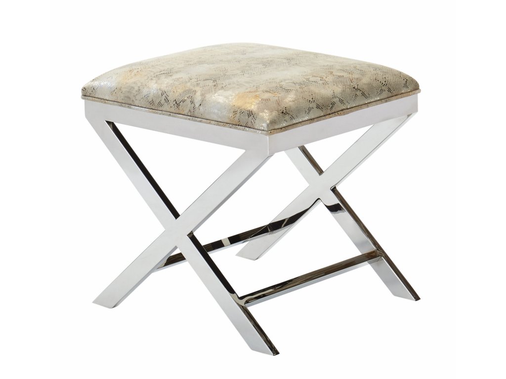 Anya Chrome Ottoman - image 1