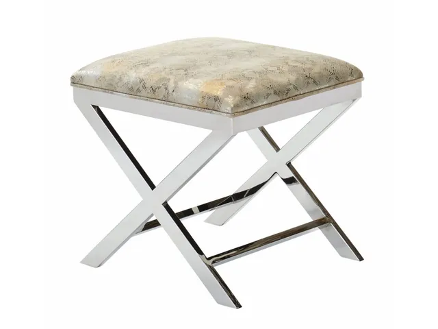 Anya Chrome Ottoman - Alternative View