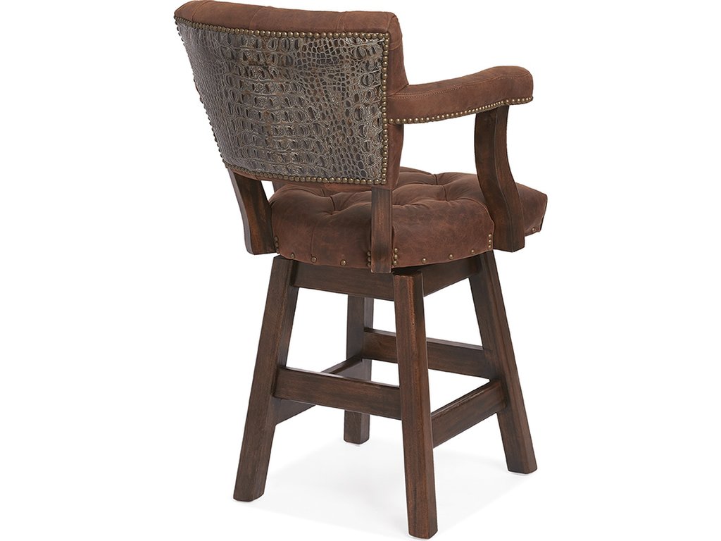 Clint Tufted Swivel Counter Stool - image 1