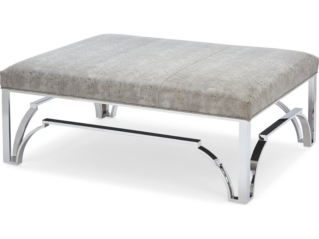 Cyra Chrome Ottoman - image 2