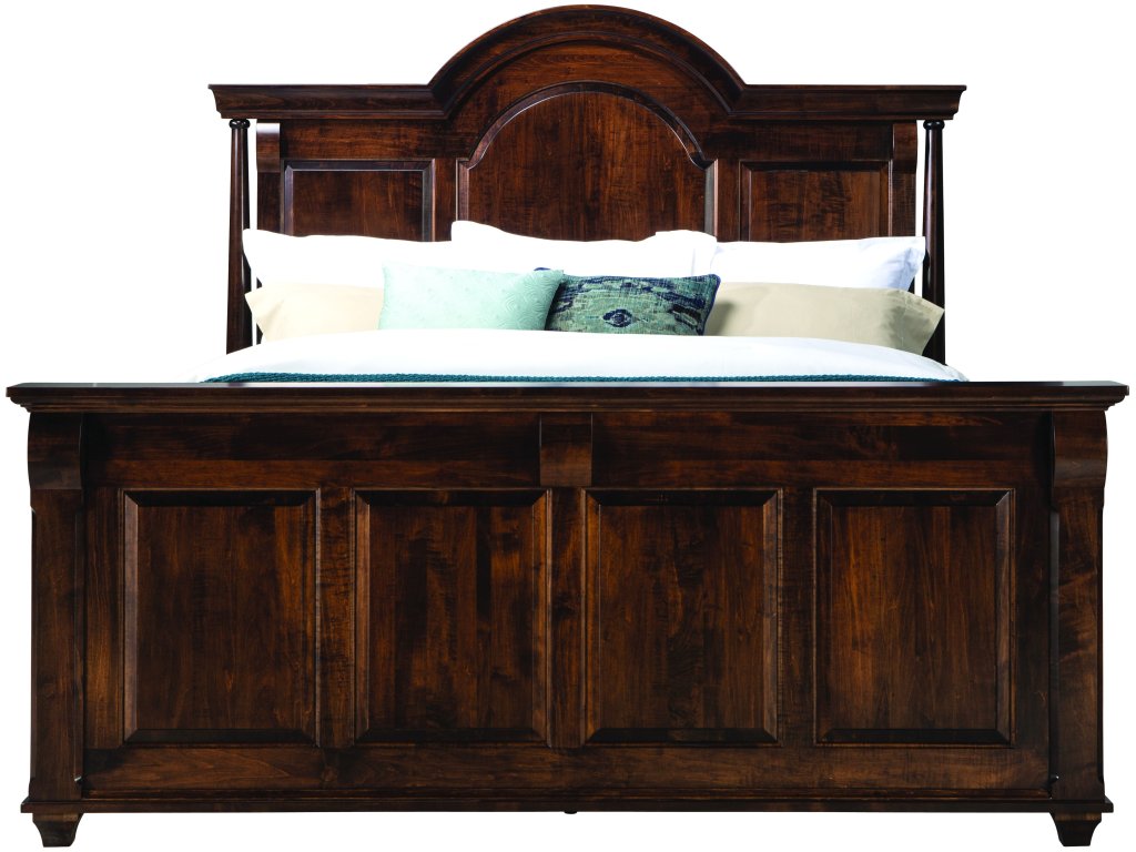 Bartletts Island Arched Panel Bed with High Footboard - main image