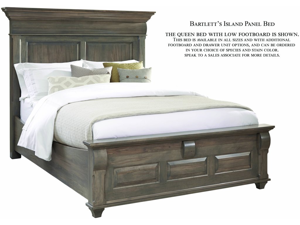 MAVIN Bartletts Island Panel Bed with Low Footboard Panel/Wall Bed, alternate view 1