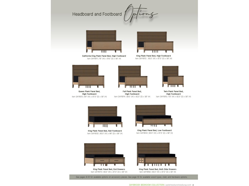 Saybrook Plank Panel Bed with Low Footboard - image 2
