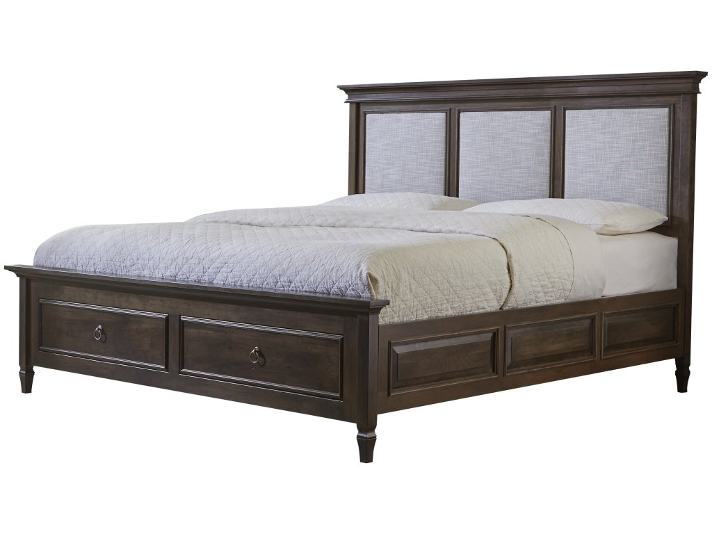 Vineyard Haven Upholstered Bed with Drawers on End - main image
