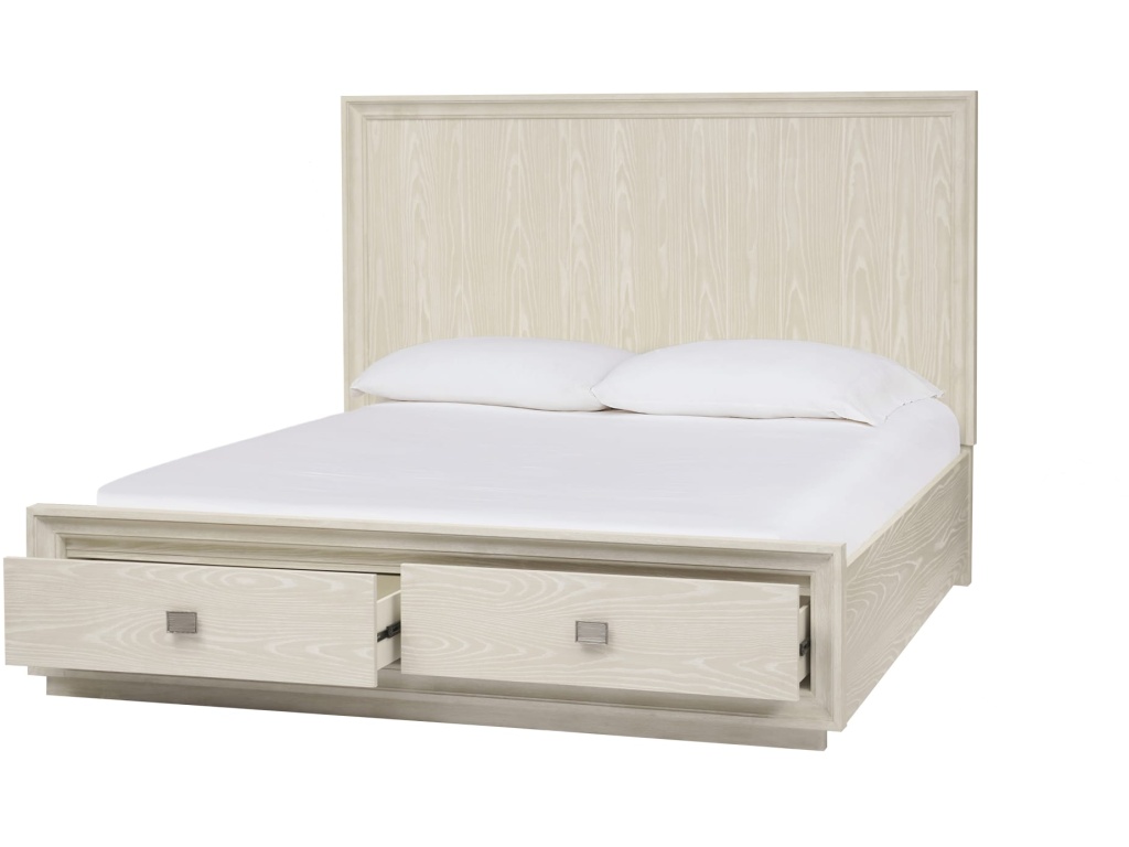 Maxime Two Drawer Footboard Storage Platform Bed In Ash - image 4