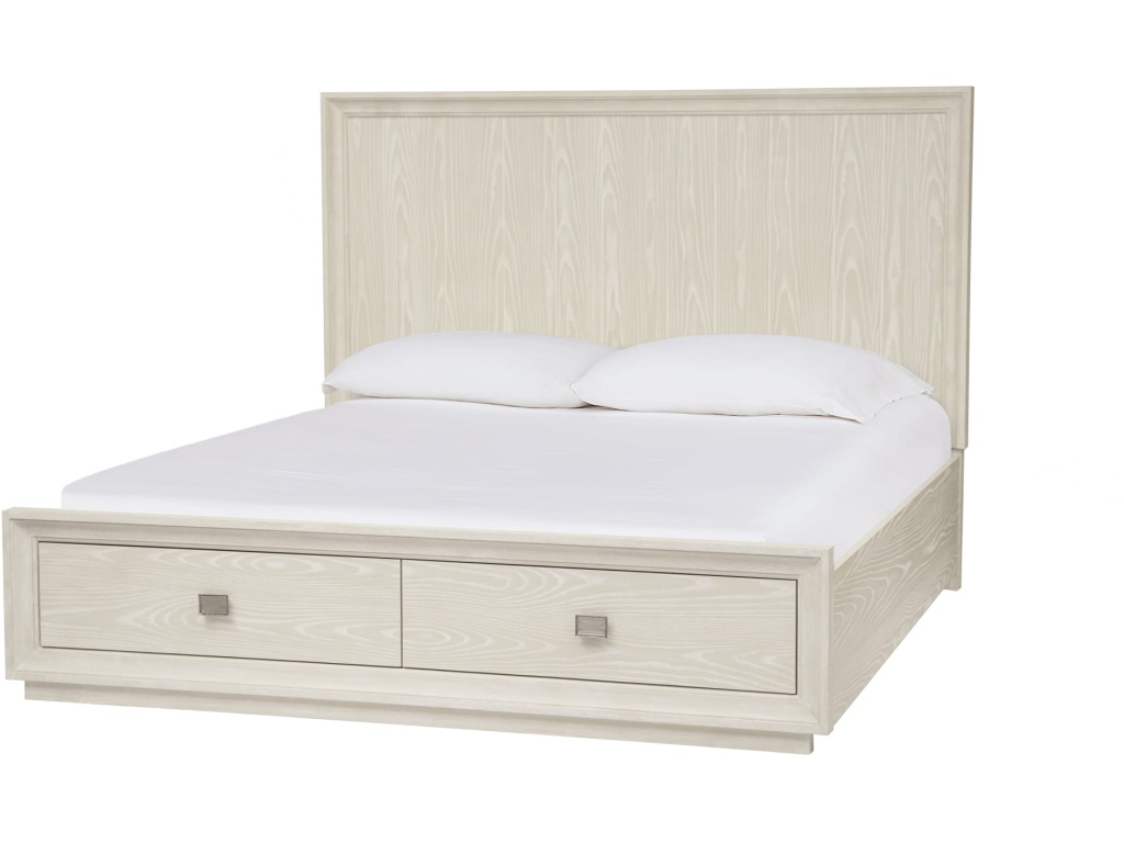 Maxime Two Drawer Footboard Storage Platform Bed In Ash - image 5