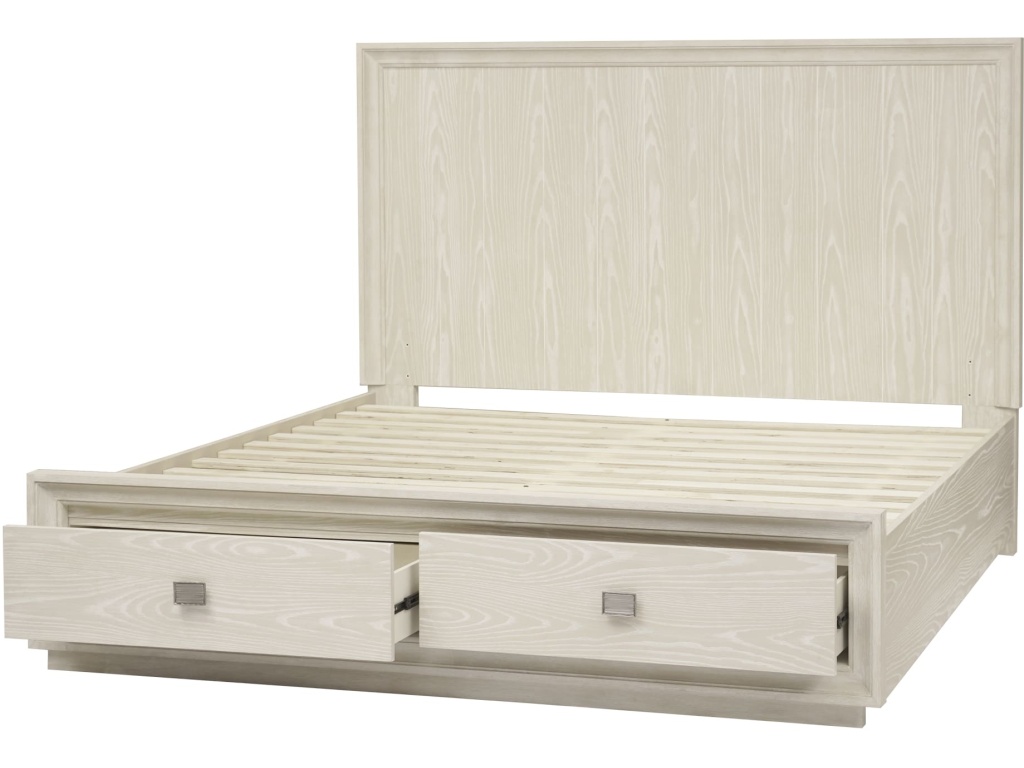 Maxime Two Drawer Footboard Storage Platform Bed In Ash - image 8