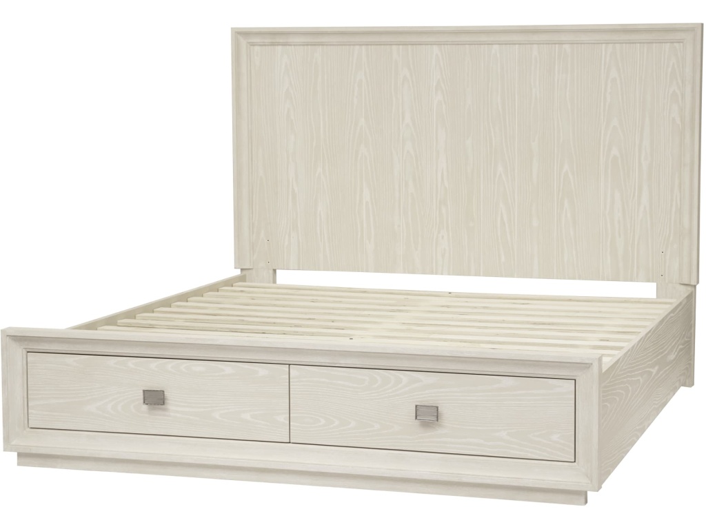 Maxime Two Drawer Footboard Storage Platform Bed In Ash - image 9