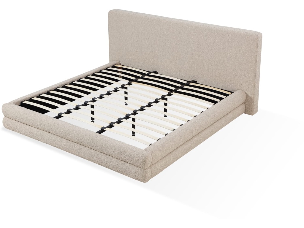 Maya Upholstered Platform Bed in Brun Boucle - image 3