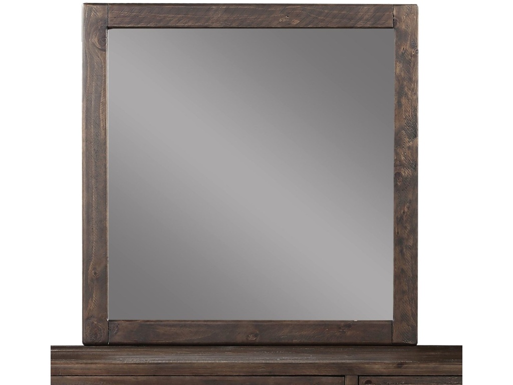 McKinney Solid Wood Beveled Glass Mirror in Espresso Pine - image 1