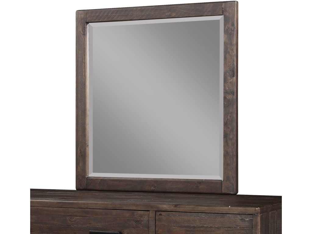 McKinney Solid Wood Beveled Glass Mirror in Espresso Pine - image 2