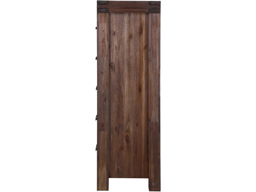 Meadow Five Drawer Solid Wood Chest in Brick Brown (2024) - image 4