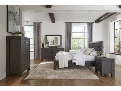 Meadow Five Drawer Solid Wood Chest in Graphite (2024)