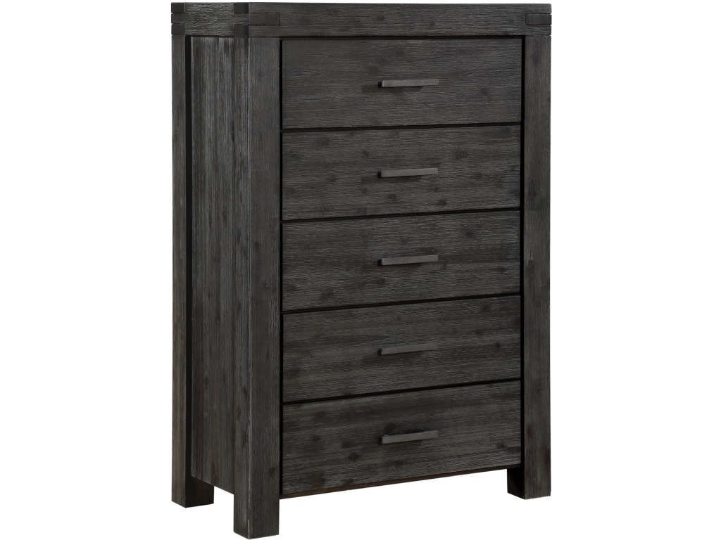Meadow Five Drawer Solid Wood Chest in Graphite (2024) - image 1