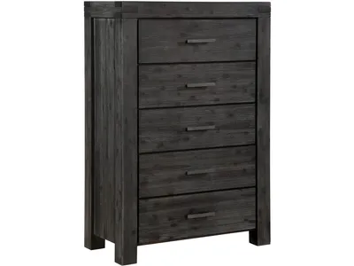 Meadow Five Drawer Solid Wood Chest in Graphite (2024) - Alternative View