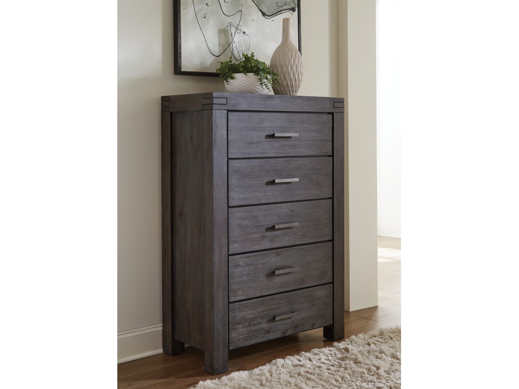 Meadow Five Drawer Solid Wood Chest in Graphite (2024) - image 4