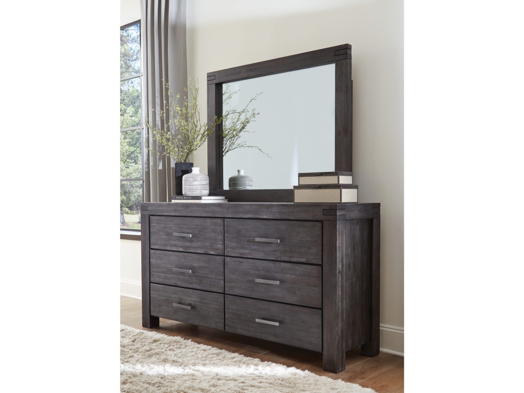 Meadow Six Drawer Solid Wood Dresser in Graphite (2024) - main image