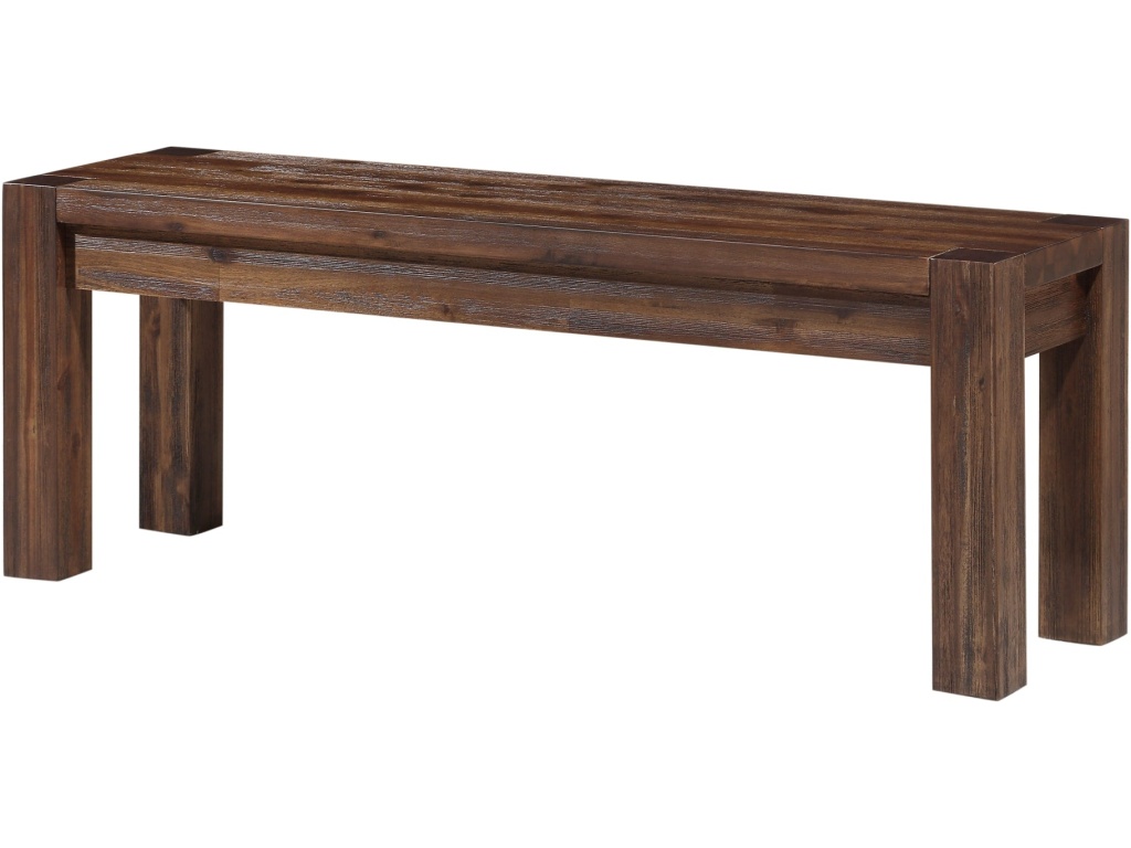 Meadow Solid Wood Bench in Brick Brown - image 2