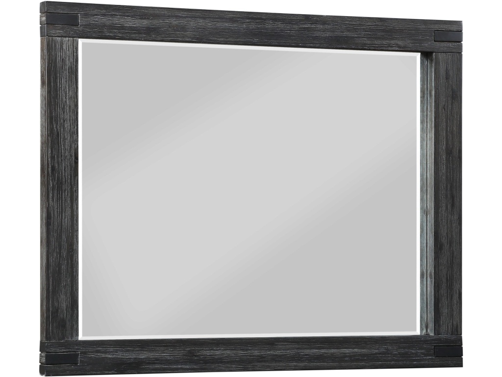 Meadow Solid Wood Beveled Glass Solid Wood Mirror in Graphite - image 2