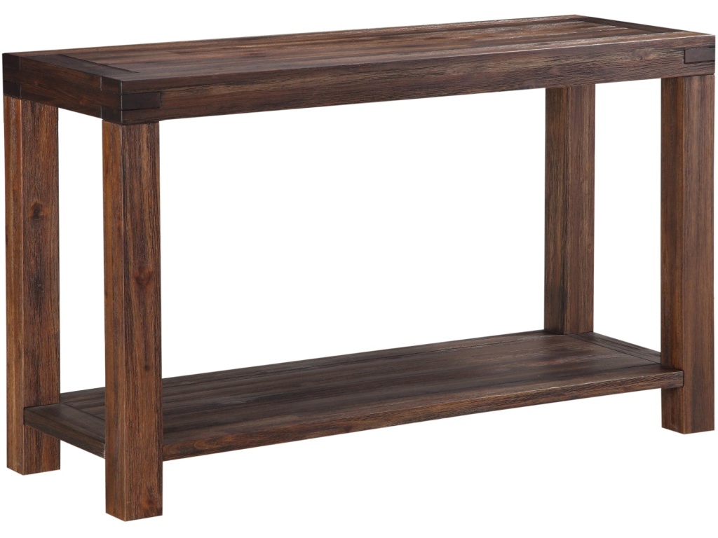 Meadow Solid Wood Console Table in Brick Brown - image 1