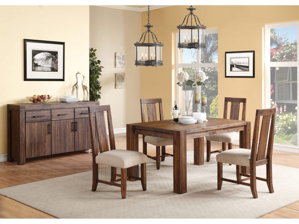 Meadow Solid Wood Extending Dining Table in Brick Brown - image 11