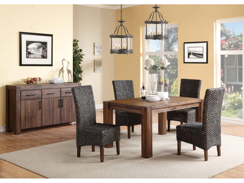 Meadow Solid Wood Extending Dining Table in Brick Brown - image 12