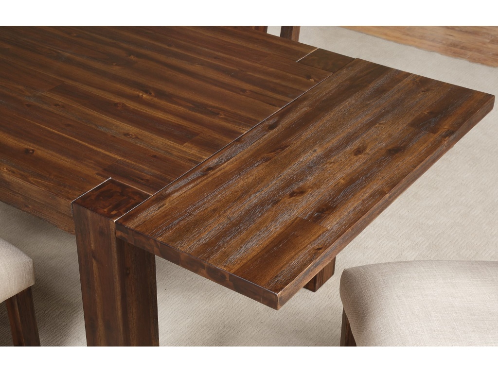 Meadow Solid Wood Extending Dining Table in Brick Brown - image 13