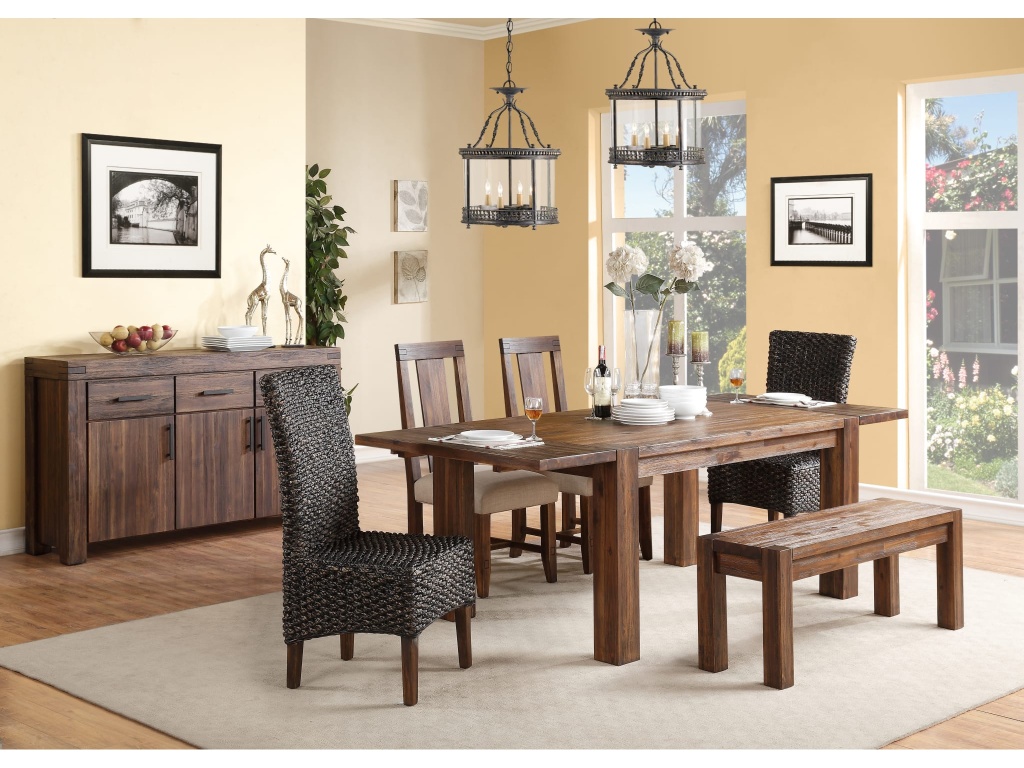 Meadow Solid Wood Extending Dining Table in Brick Brown - image 3