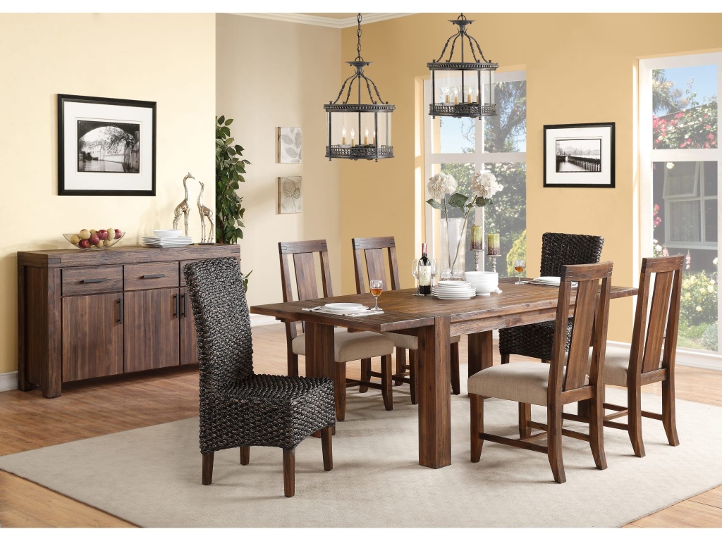 Meadow Solid Wood Extending Dining Table in Brick Brown - image 6