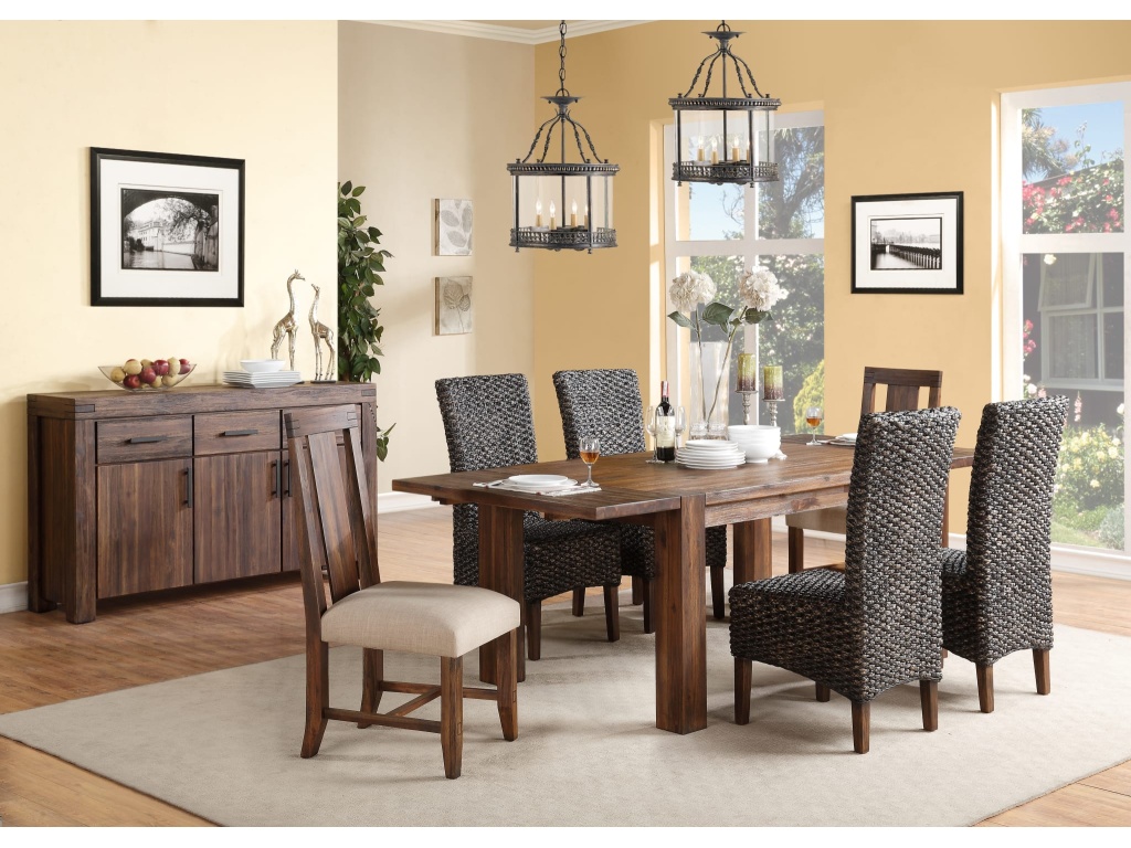 Meadow Solid Wood Extending Dining Table in Brick Brown - image 7