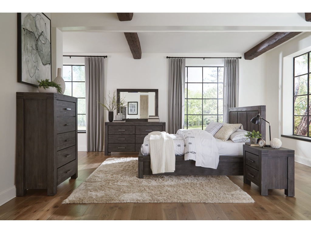 Meadow Solid Wood Footboard Storage Bed in Graphite - image 1
