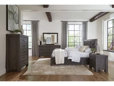 Meadow Solid Wood Footboard Storage Bed in Graphite - Alternative View