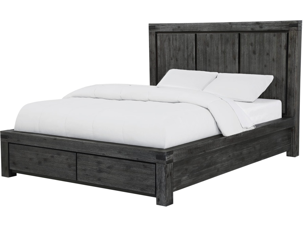 Meadow Solid Wood Footboard Storage Bed in Graphite - image 2