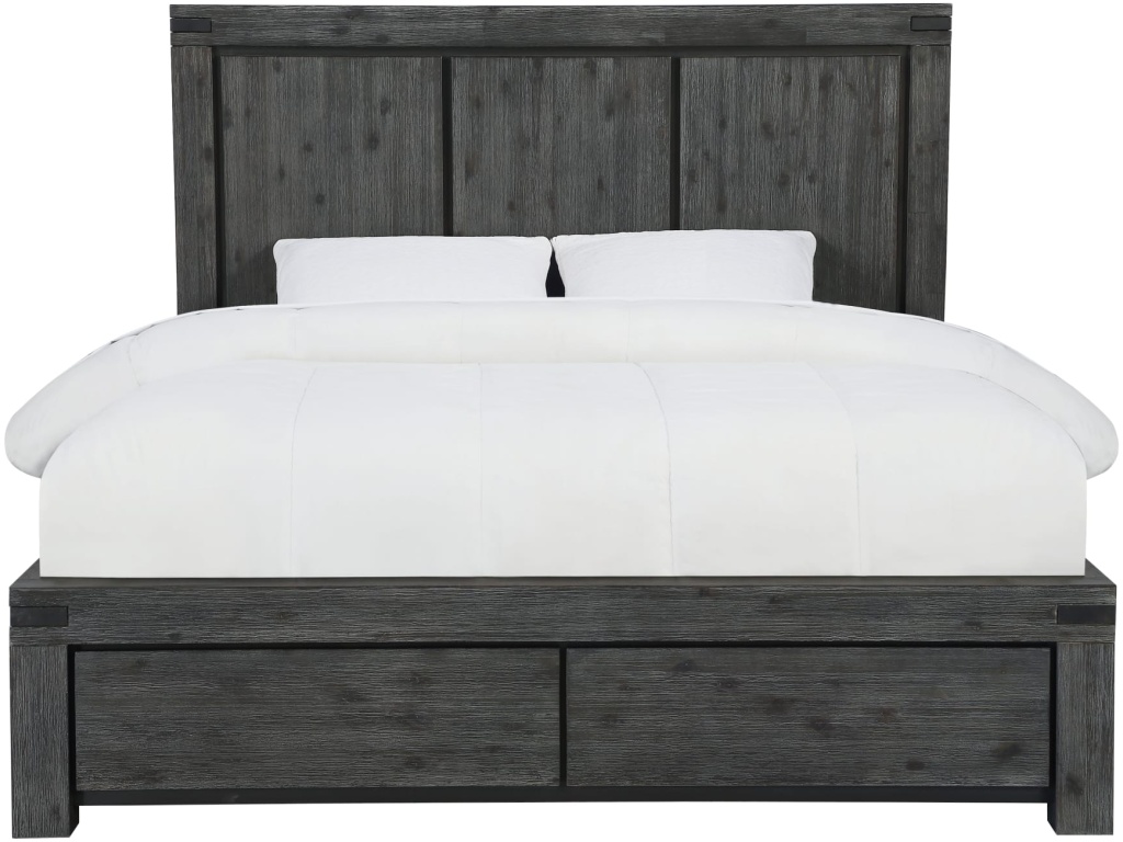 Meadow Solid Wood Footboard Storage Bed in Graphite - image 3