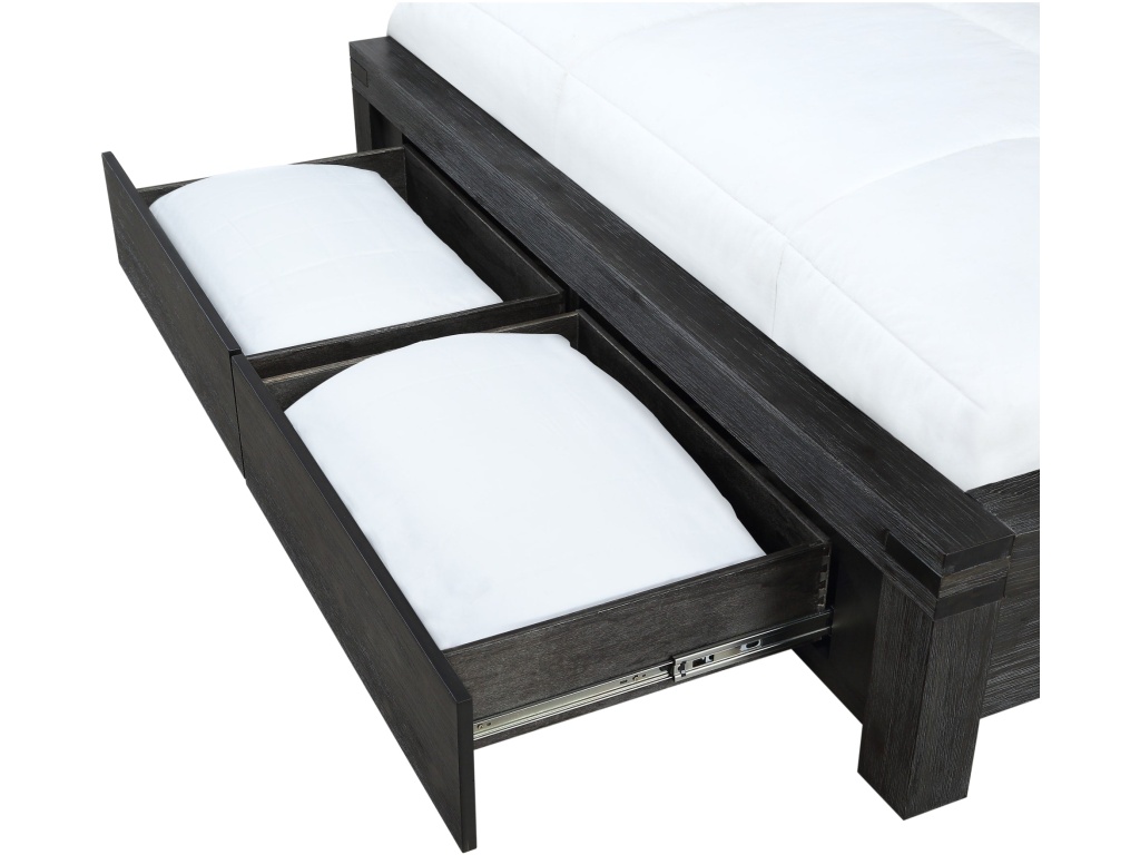 Meadow Solid Wood Footboard Storage Bed in Graphite - image 5