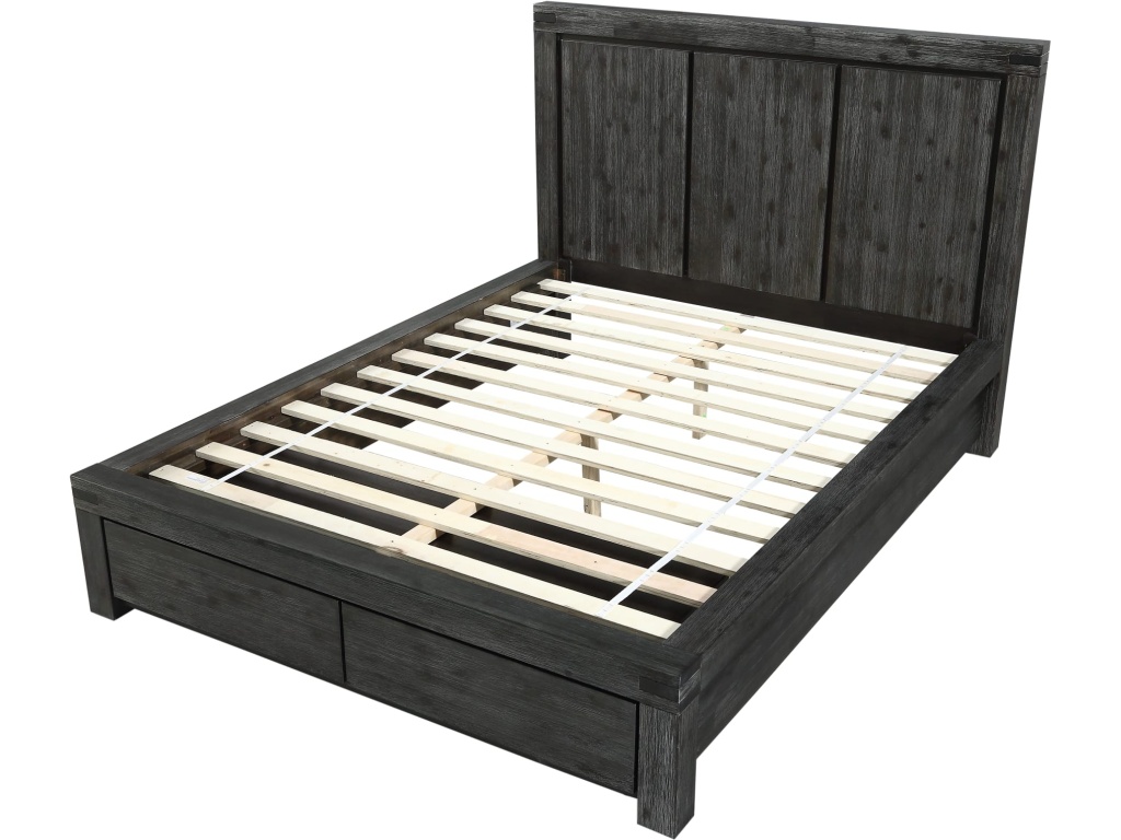 Meadow Solid Wood Footboard Storage Bed in Graphite - image 6
