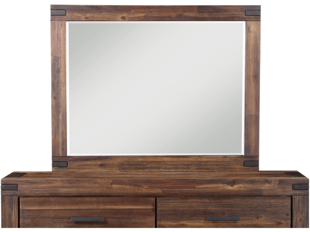 Meadow Solid Wood Mirror in Brick Brown - image 3