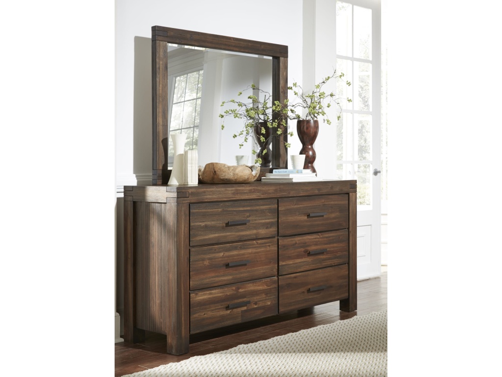 Meadow Solid Wood Mirror in Brick Brown - main image