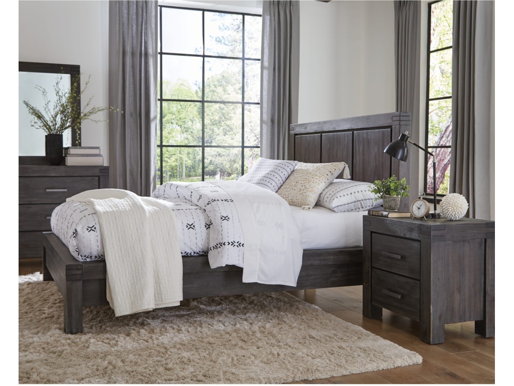 Meadow Solid Wood Platform Bed in Graphite - image 1